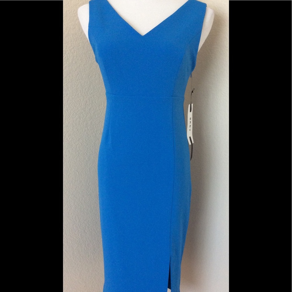 DKNY body con Sleeveless dress teal blue color new